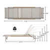 Outdoor Patio Aluminum Chaise Lounge, Aluminum Frame Chaise Lounge with Breathable Mesh Seat, Patio Chaise Lounge with Rope-Wrapped Rounded Legs-Koiai - 4 of 4