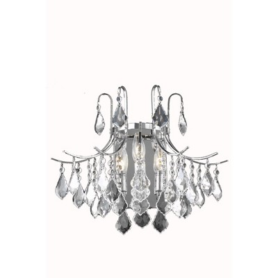 Elegant Lighting Amelia Collection Wall Sconce D16in H14in Lt:3 Chrome finish
