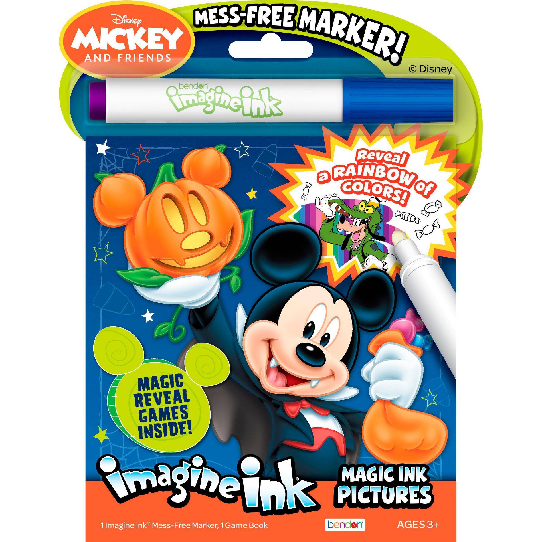 Mickey Mouse Halloween Imagine Ink Book