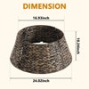 SEVOBAL Christmas Tree Stands Christmas Tree Collars, Rattan Tree Skirts and Stand Base Covers, Christmas Decorations, Gray, 16.93"*24.02"*10.24" - 2 of 4