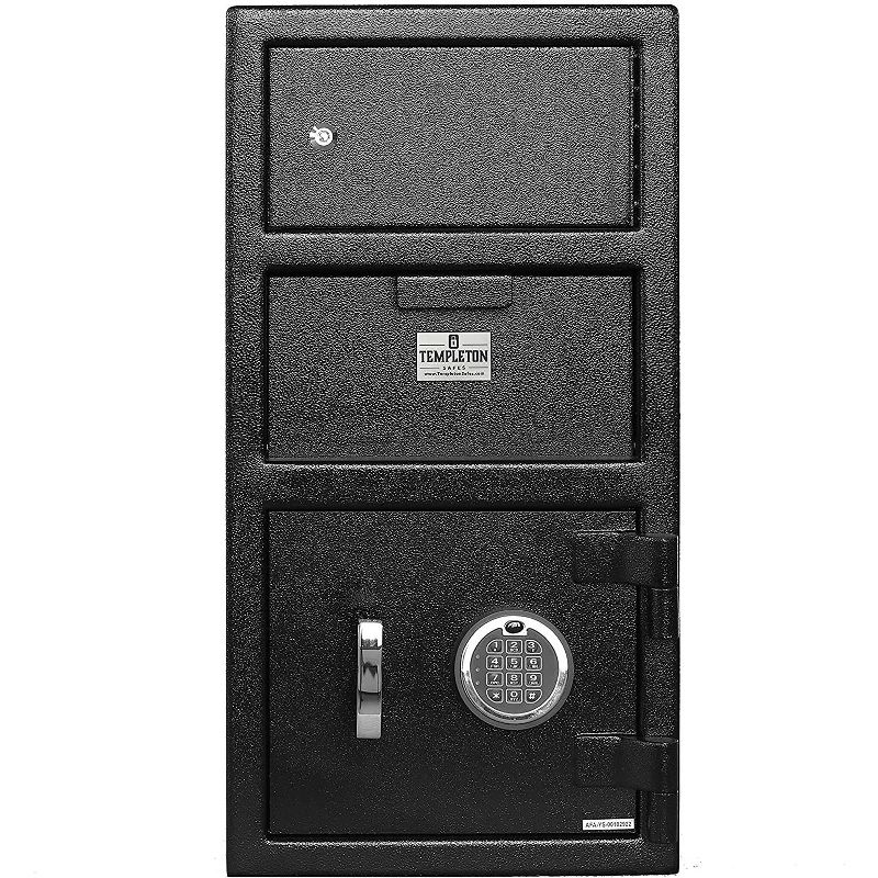 Templeton Safes Standard Depository Drop Safe & Lock Box, Electronic Multi-User Keypad Lock with Key Backup, Anti Fishing Security, 1.5 CBF Black, 1 of 5