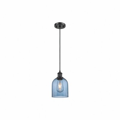 Bella - 1 Light Cord Hung Mini Pendant In Industrial Style-9.5 Inches Tall and 5.5 Inches Wide