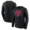 NCAA Wisconsin Badgers Men's Long Sleeve Black T-Shirt - 3 of 3
