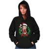 Betty Boop Christmas Santa Wreath Hoodie Sweatshirt Women Brisco Brands - 2 of 4