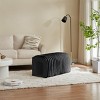 Ottoman Bench Storage Foot Rest,Corduroy Living Room Bench,Arch Hollow Design Cat Nest,Pet Supplies,Entryway Upholstered Bench-Coolbibila - 3 of 4