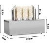 coucheta Wine Glass Polishing Machine, Silver Commercial Glass Polisher Electric Glass Polisher Machine Efficient Automatic Dryer with 8 Brushes - 2 of 4