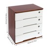 YIYIBYUS Wooden Desktop Storage Cabinet with 4 Lockable Drawers, Desk Organizer - 4 of 4
