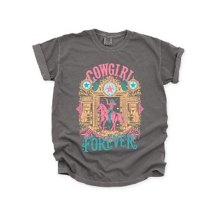 Simply Sage Market Women's Cowgirl Forever Short Sleeve Garment Dyed Tee - 1 of 4
