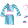 Barbie Fashion Outfit Bundle – Butterfly, Pink Party, Striped, Heart Print & Floral Sets with Accessories - 2 of 4