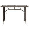 vidaXL Patio Table with Glass Top Gray 43.3"x26.8"x27.6" Poly Rattan - 4 of 4