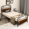 Infans Twin Size Metal Platform Bed Frame Industrial Headboard Mattress Foundation - 4 of 4