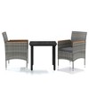 vidaXL Garden Dining Set Grey and Black - 2 of 2