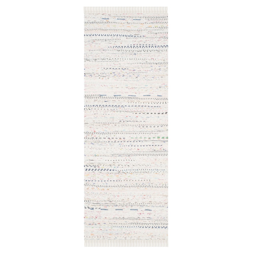 2'3inx12' Runner Solid Woven White - Safavieh