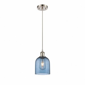 Bella - 1 Light Cord Hung Mini Pendant In Industrial Style-9.5 Inches Tall and 5.5 Inches Wide - 1 of 1