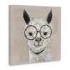 Stupell Industries Happy Alpaca Glasses Portrait Canvas Art - 2 of 4