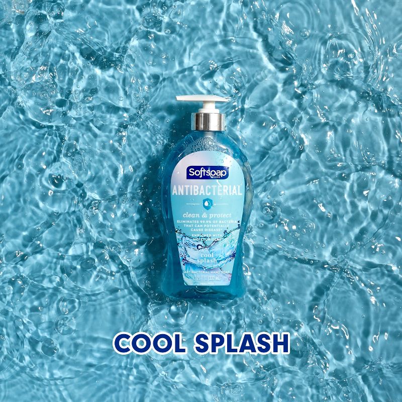 Softsoap Antibacterial Liquid Hand Soap Pump - Clean &#38; Protect - Cool Splash - 11.25 fl oz, 6 of 11