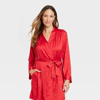 Piccocasa Silk Satin Women Lady Lingerie Robe Sleepwear Nightwear