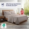 Kickoff Home Viscose from Bamboo Sheets Set 300 Thread Count 100% Organic Bamboo Viscose Cooling Bedding Sheets Hot Sleepers, Flat, Fitted, Pillowcase - 2 of 4