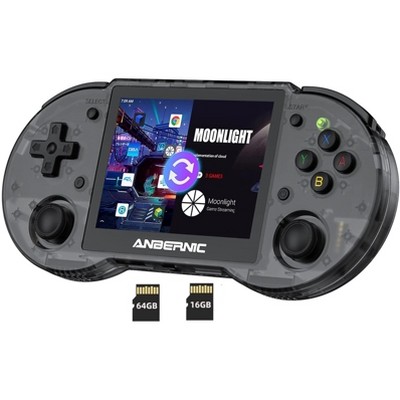 Voacle RG353P Handheld Game Console,Support 5G WiFi 4.2 Bluetooth Dual OS,Linux System RK3566 Chip Built-in 64G SD Card 4452 Games(Transparent Black)