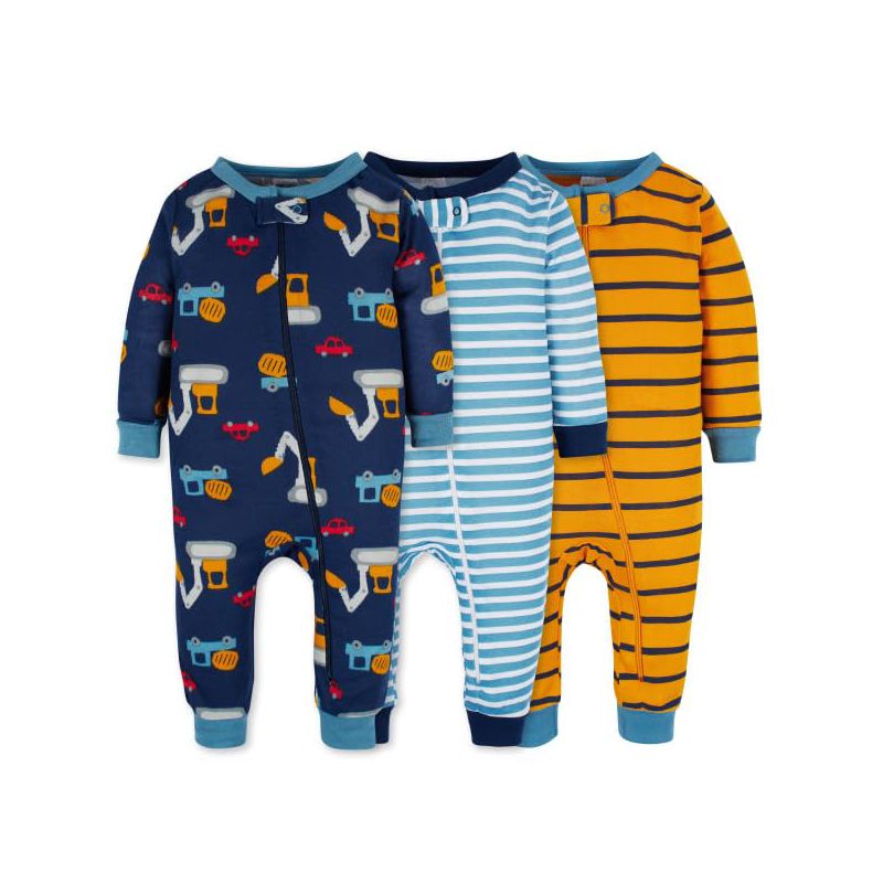 Gerber Baby & Toddler Boys' Snug Fit Footless Pajamas - 3-Pack, 5 of 10