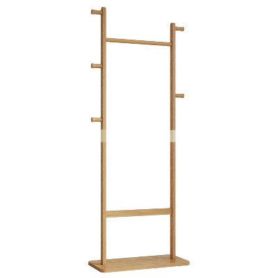 OUTSUPPLY Solid Wood Coat Rack, Easy Assemble, Space-Saving for Bedroom, Entryway, Living Room, Durable & Stylish
