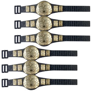 Set of 6 Six Man Tag Championship Belts for WWE & AEW Wrestling Action Figures - 1 of 1