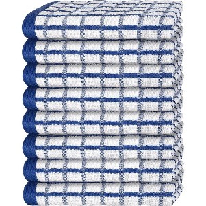 White Classic 100% Cotton Checkered Design Kitchen Towel Set - 1 of 4