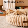 Boersma Donut Cat Bed – Fluffy Washable Round Calming Pet Bed for Indoor Cats, Kittens & Small Dogs with Non-Slip Bottom - 4 of 4