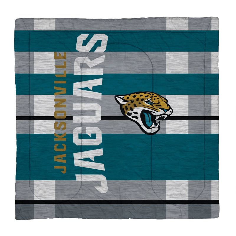 NFL Jacksonville Jaguars Heathered Stripe Queen Bed in a Bag - 3pc, 2 of 4