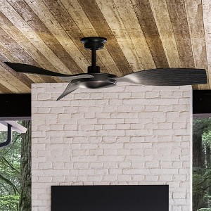 Urban Ambiance Luxury Modern Ceiling Fan 11.5''H x 54''W,  Midnight Black Finish,  Newcastle Collection, UHP9272 - 1 of 4