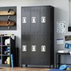 Locker for Employees, 6/3/9 Doors Locker Cabinet with Hooks, Storage Locker for Home, Office, Gym, School, Assembly Required - 4 of 4