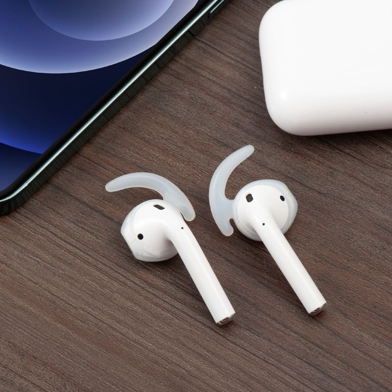 Insten 3 Pairs Ear Hooks Compatible with AirPods 1 & 2 Earbuds, Anti-Lost EarHooks Accessories, Comfortable Soft Silicone Covers, with Storage Box (Not Fit in Charging Case), 4 of 10