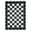 Modern Geometric Area Rug Scalloped Edge Washable Rugs for Living Room Bedroom Soft Foldable Farmhouse Carpet - 4 of 4