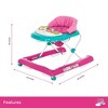 Dream On Me 2-in-1 Ava Baby Walker, Convertible Baby Walker, Height Adjustable Seat, Added Back Support, Detachable-Toy - 4 of 4