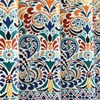 Boho Medallion Shower Curtain 72 X 72 Turquoise Tangerine - Blue Bathroom Curtain - 3 of 4