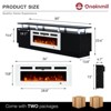 AOXUN Fireplace TV Stand with 36" Electric Fireplace, 80" 2 Tier TV Console Stand for TVs Up to 90", Black - 3 of 4