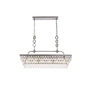 Elegant Lighting Nordic 6 - Light Pendant in  Antique Silver - 1 of 4