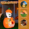 2.8FT Halloween Inflatable Ghost Popping Out of Pumpkin Built-in LED Lights Animated Blow Up Decoration Waterproof Polyester for Outdoor Yard Lawn - 4 of 4