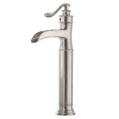 BWE Waterfall Single Handle Bath Vessel Sink Faucet Farmhouse Vanity Bowl Tall Lavatory With Drain