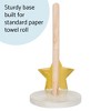 Elanze Designs Gold Tone Star 12 inch Resin and Wood Paper Towel Holder - 4 of 4