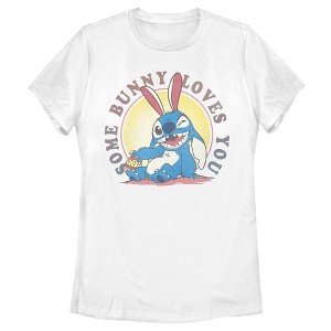 Women's Lilo & Stitch Some Bunny Loves You T-Shirt - 1 of 4