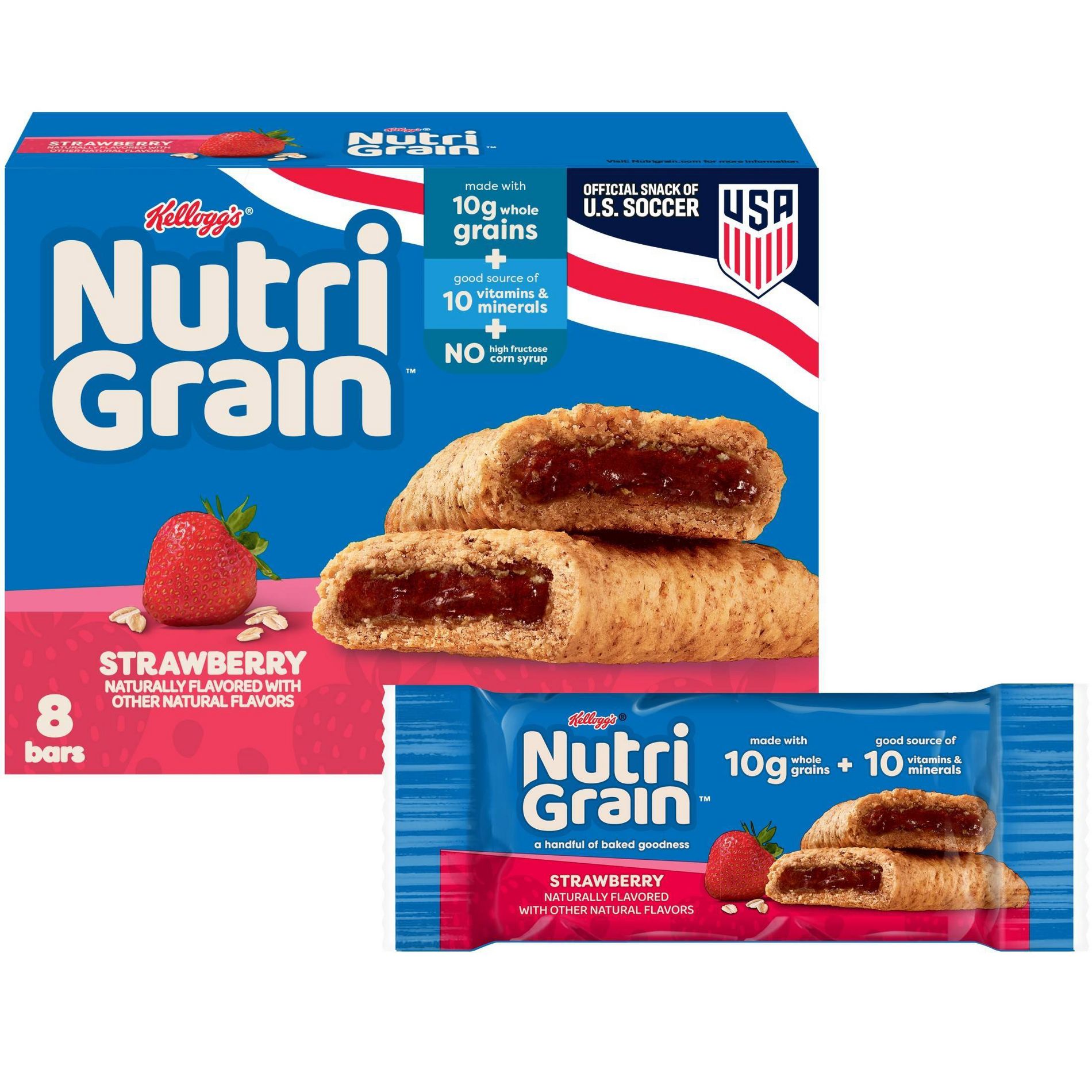 Nutri-Grain Strawberry Soft Baked Breakfast Bars - 8ct/10.4oz