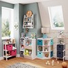 RiverRidge Kids' Playroom Toy Organizer and Bookcase with 3 Cubbies and 2 Veggie Storage Bins with 2 Fabric Bins - 3 of 4