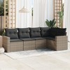 vidaXL Garden Sofa Set Grey PE Rattan, Powder-Coated Steel Large Modular - 2 of 4