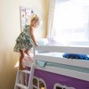 Max & Lily Twin over Twin Low Bunk Bed with Slide and Curtain for Kids - 4 of 4