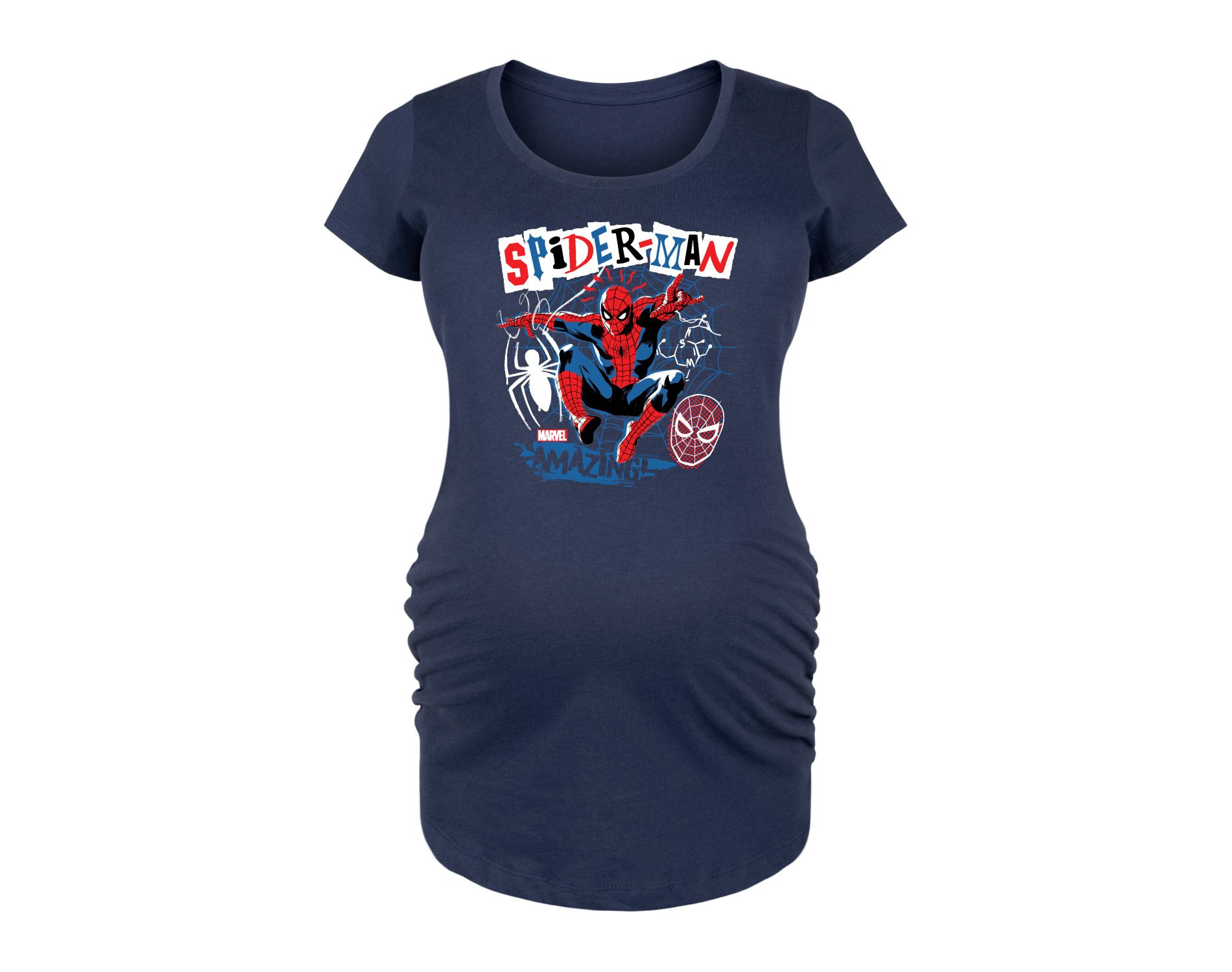 Women's Marvel Spider-man Punk Poster Style  - Navy - Medium