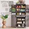 SinCiDo Farmhouse Kitchen Pantry with Barn Doors and Adjustable Shelves, Storage Cabinet, Rustic Wood Cupboard for Kitchen - 2 of 4