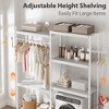 28"/30" Double Row Over Washer and Dryer Shelves, Freestanding 5 Tiers Laundry Room Storage and Organizer Standing Shelf - 3 of 4