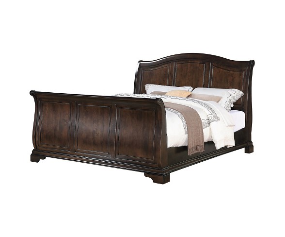 Conley Sleigh Bed - King - Cherry - Picket House Furnishings