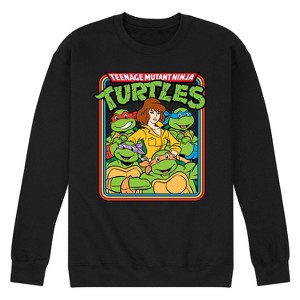 Men's - Teenage Mutant Ninja Turtles - Retro Group April Graphic Fleece Sweatshirt - 1 of 4